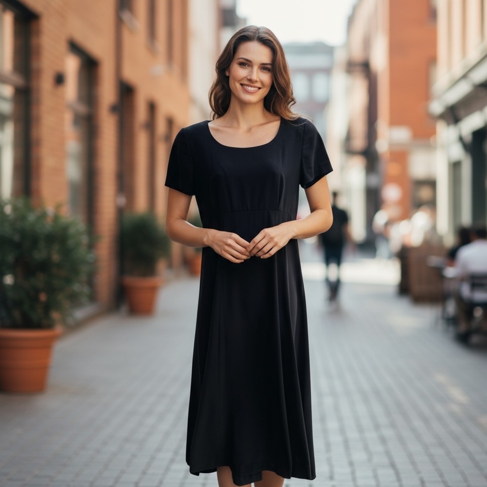LIZ CLAIBORNE Maxi Black Dress